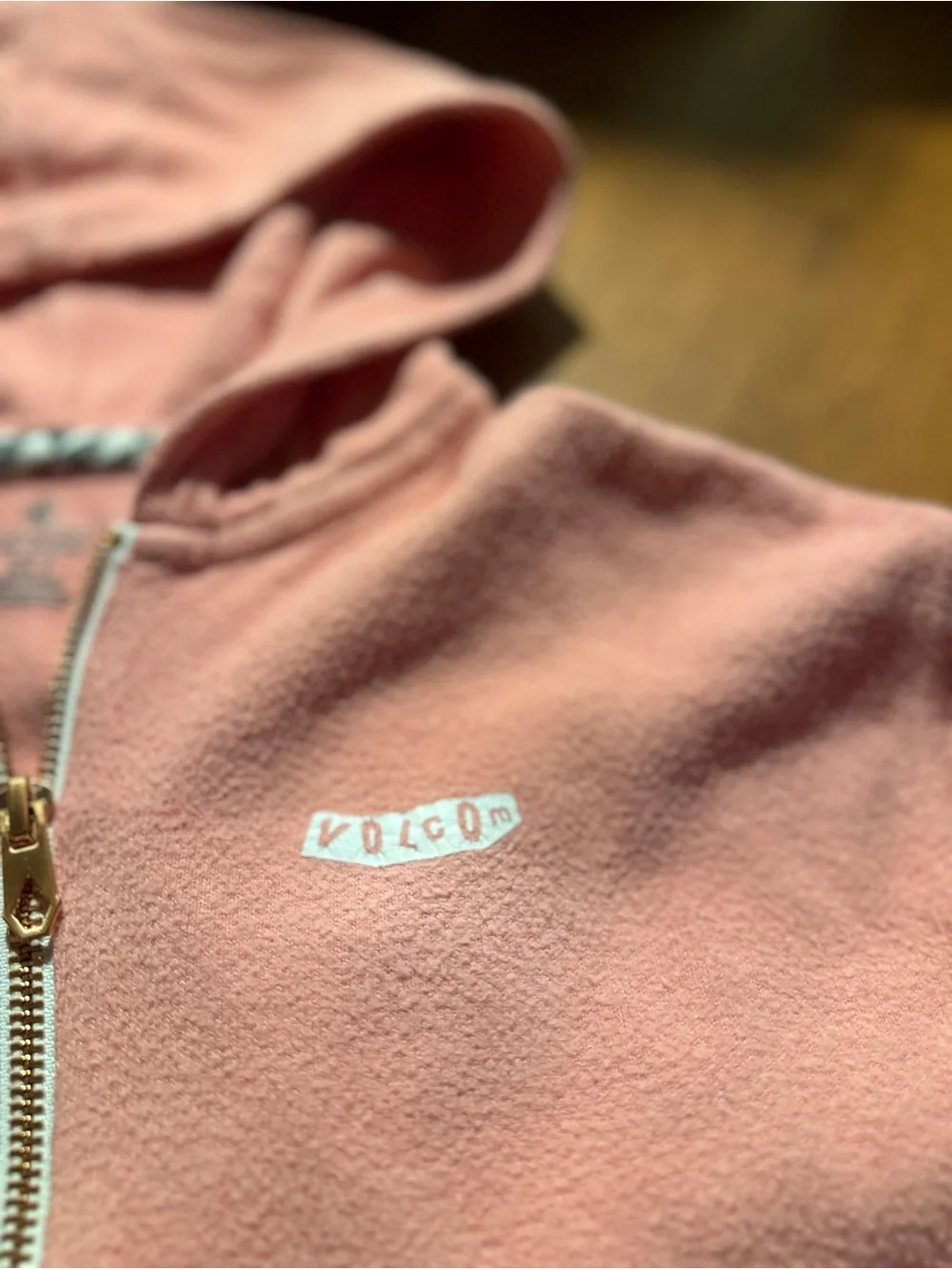 Volcom Pink Zip-Up Hooded Sweatshirt for Kids